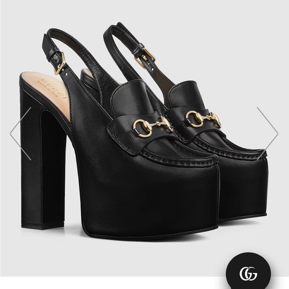 BNWT GUCCI Horsebit Platform slingback loafer - Picture 3 of 14